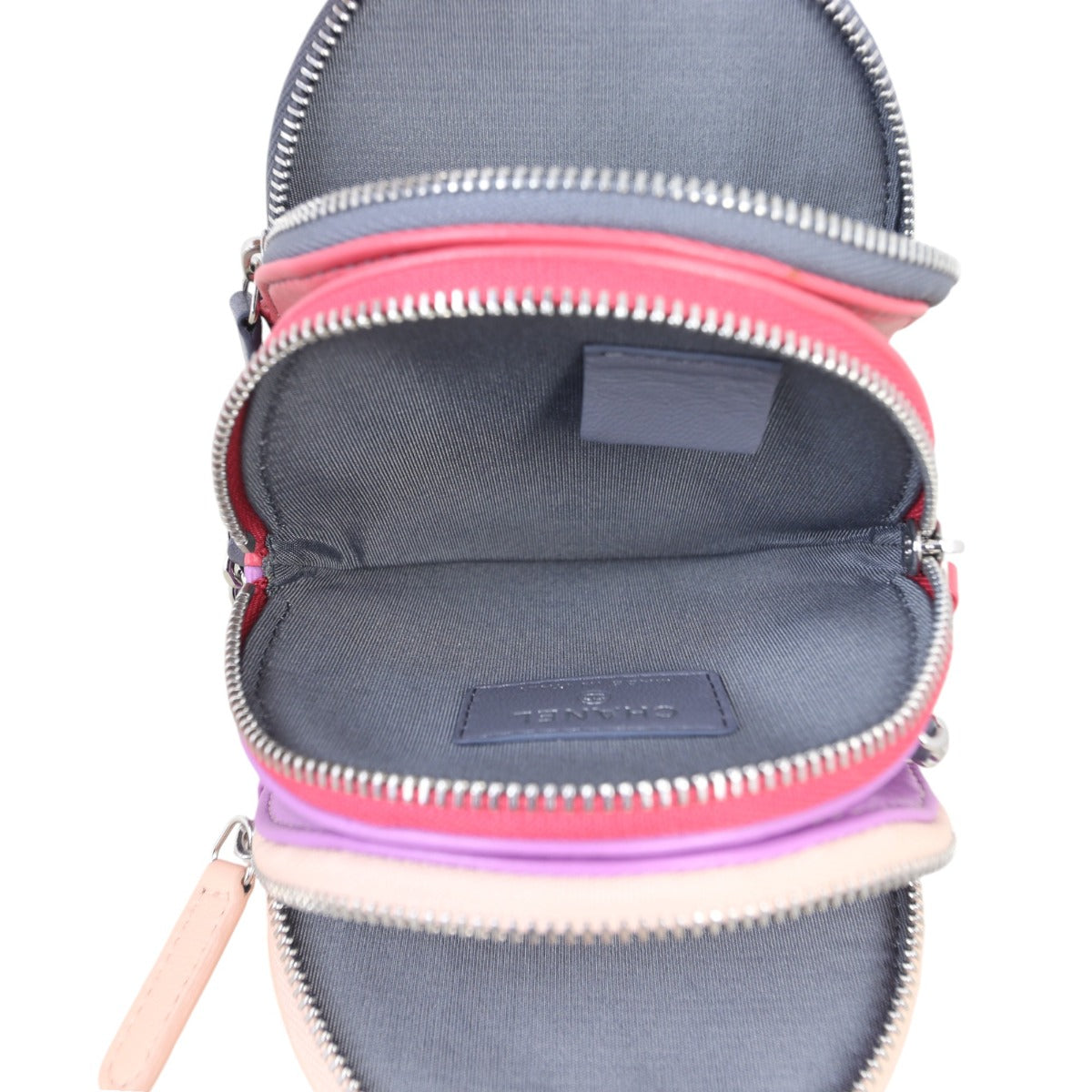 Chanel CC Round Triple Zip Pouch on Chain