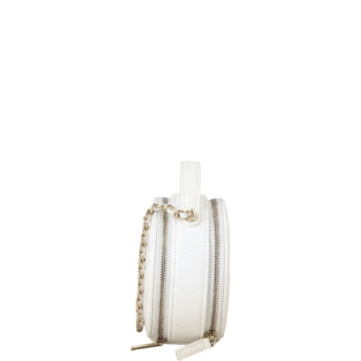 Chanel Handle With Care Round Vanity Case with Chain