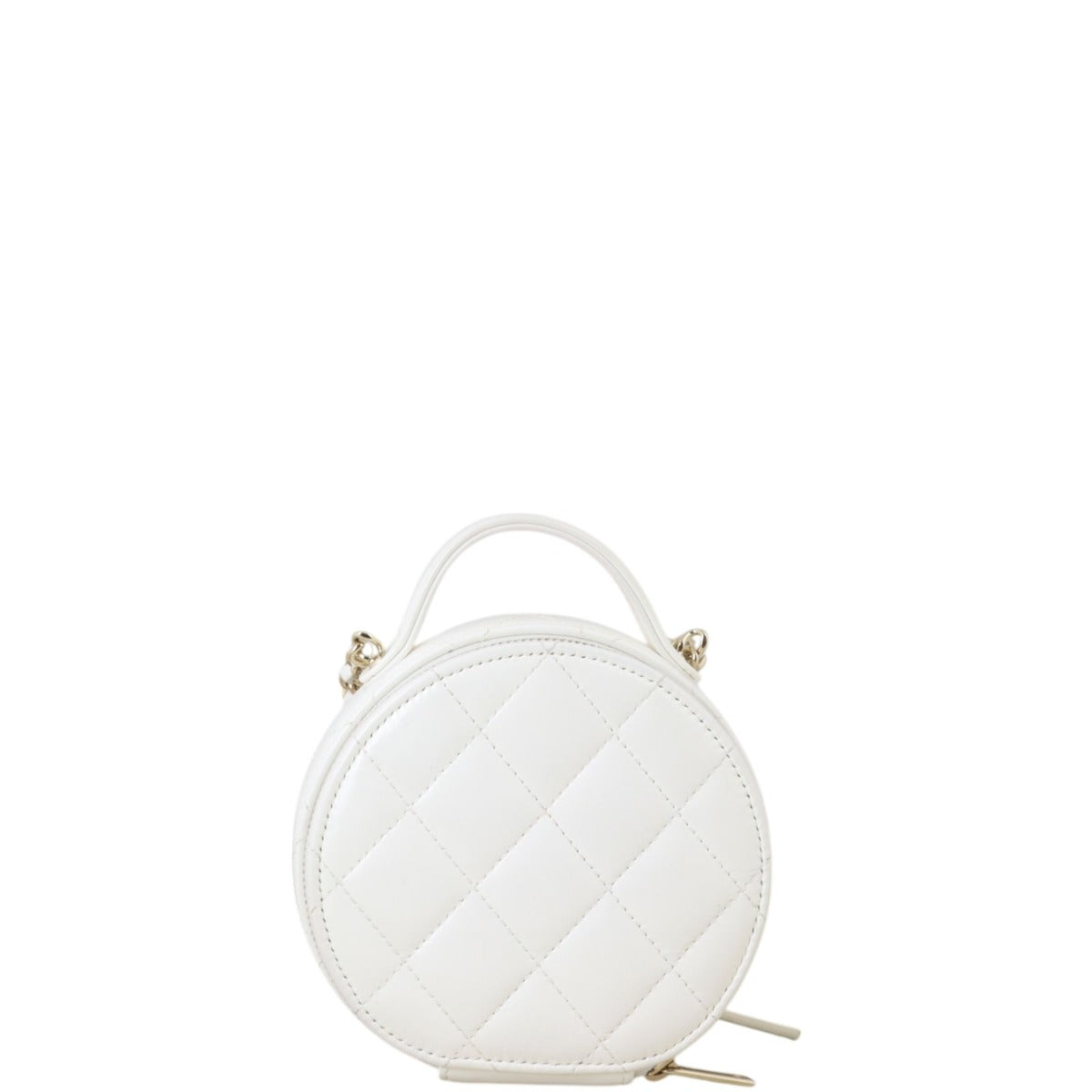 Chanel Handle With Care Round Vanity Case with Chain