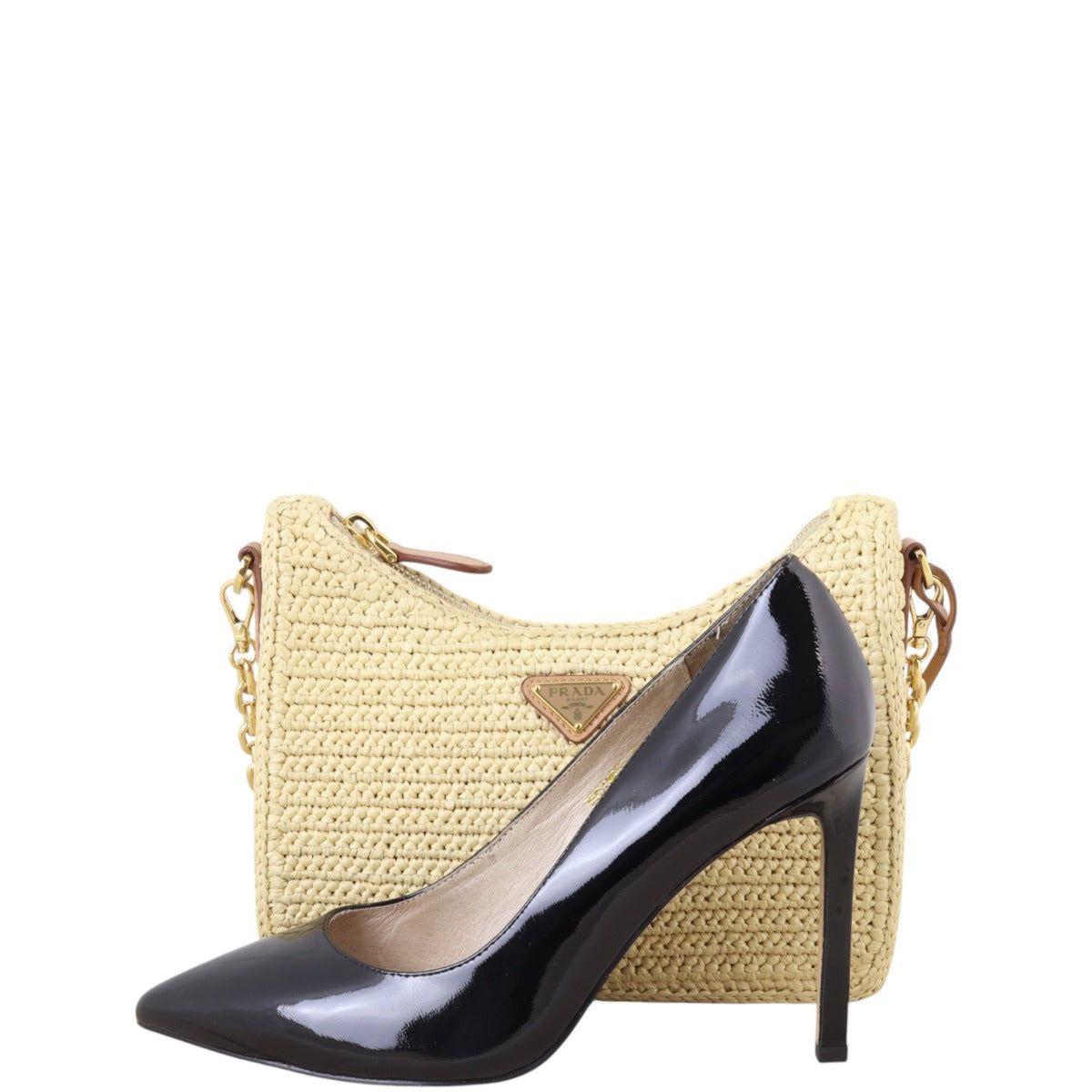 Prada Re-Edition 2005 Crochet Raffia Shoulder Bag