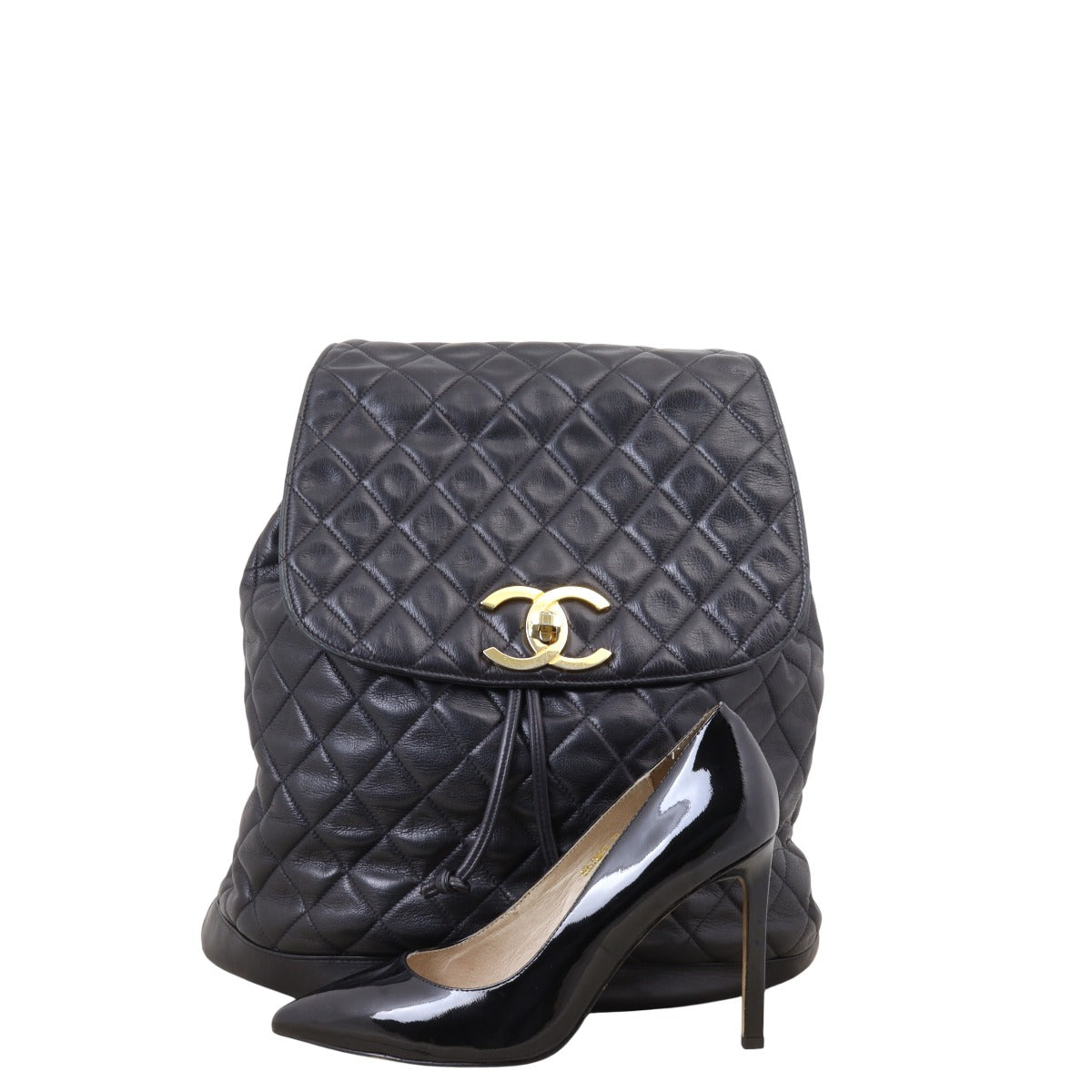 Chanel Quilted Drawstring Backpack