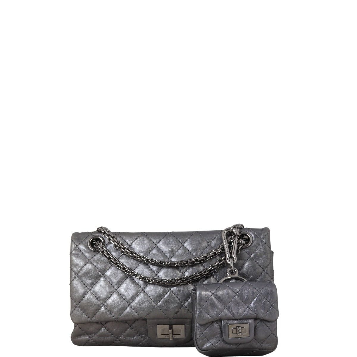 Chanel 2.55 Reissue 226 Double Flap Bag with Mini Pouch