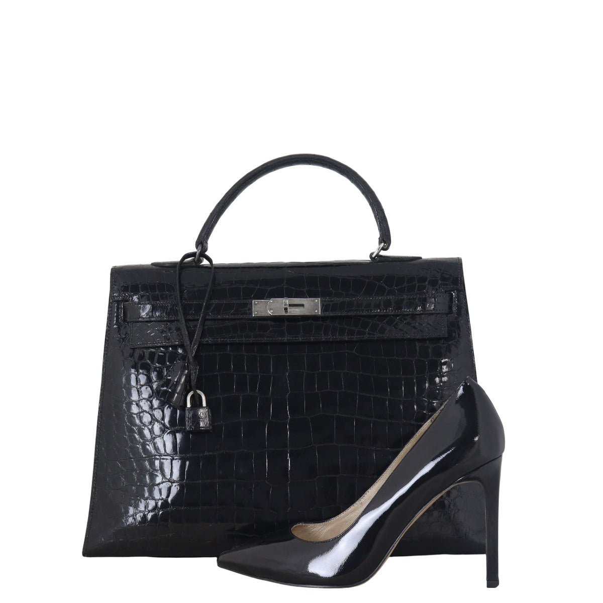 Hermes Kelly 35 Sellier Crocodile Vintage