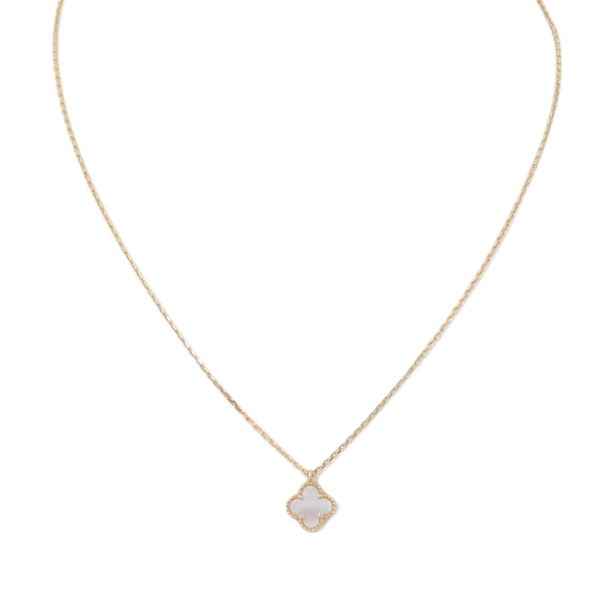 Van Cleef & Arpels Sweet Alhambra Mother of Pearl 18k Yellow Gold Necklace