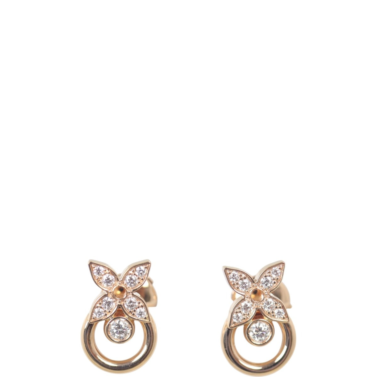 Louis Vuitton Idylle Blossom Diamond 18k Rose Gold Earrings