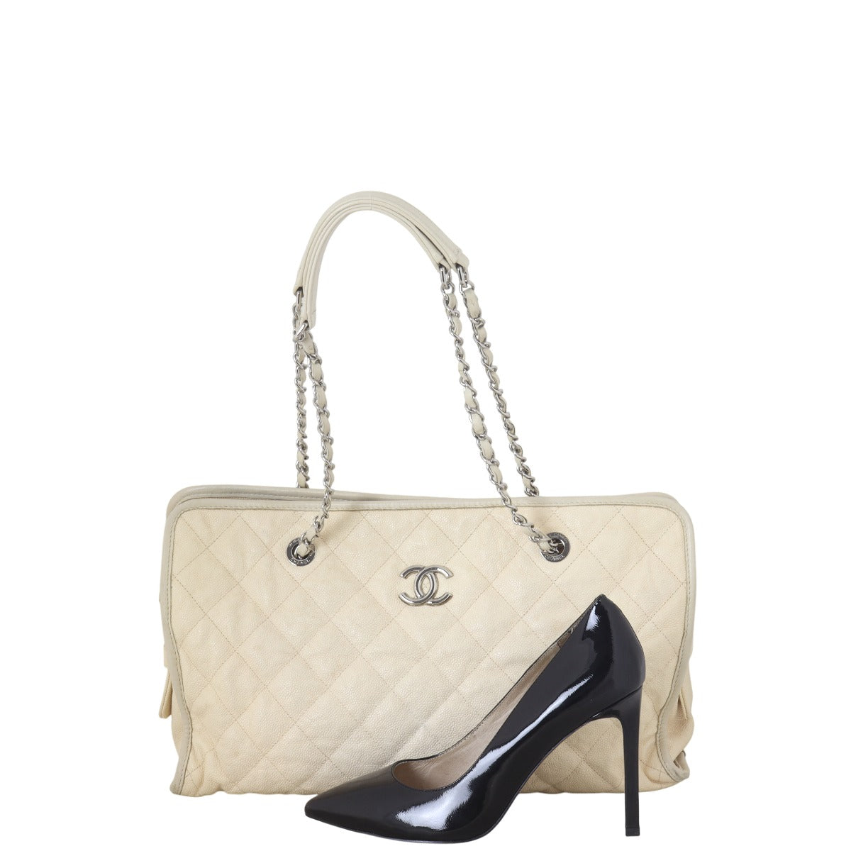 Chanel French Riviera Zip Shopping Tote