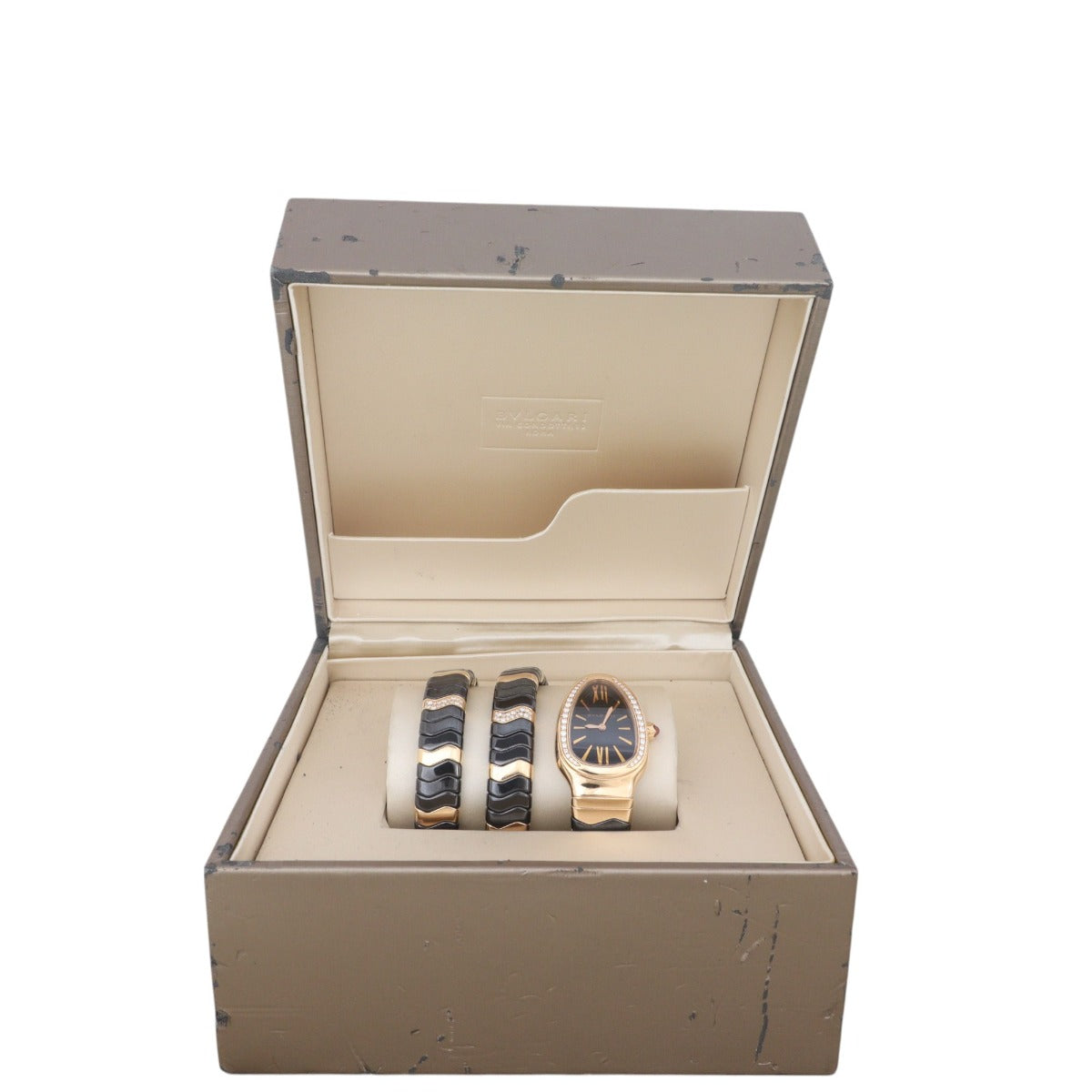 Bvlgari Serpenti Spiga 35mm 18k Rose Gold Diamond Watch