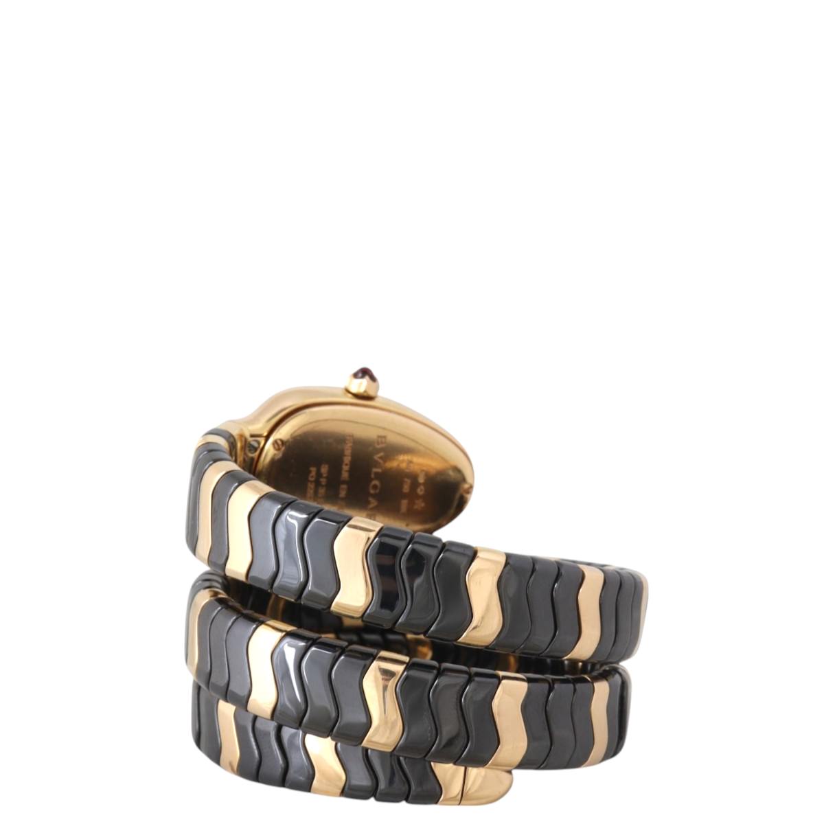 Bvlgari Serpenti Spiga 35mm 18k Rose Gold Diamond Watch