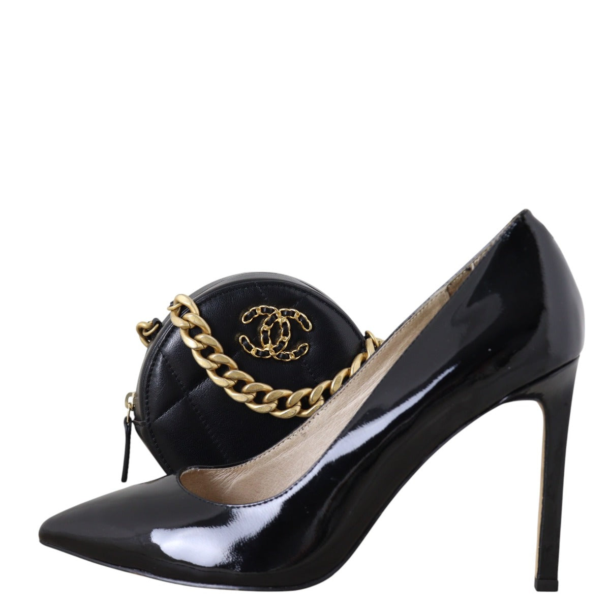 Chanel 19 Round Clutch with Chain