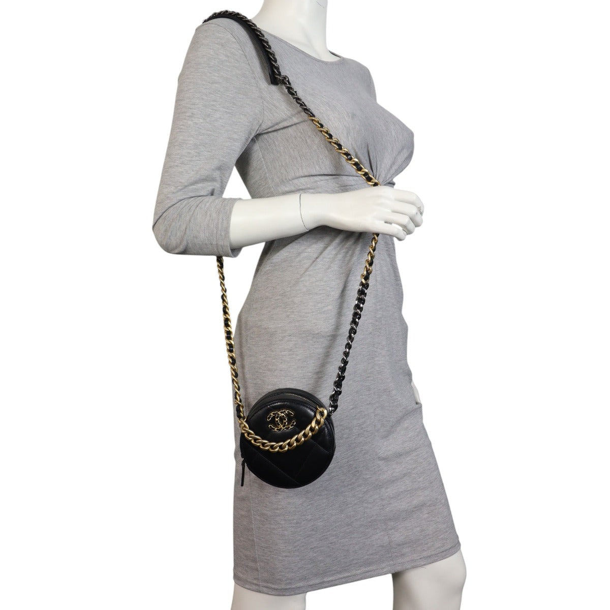 Chanel 19 Round Clutch with Chain