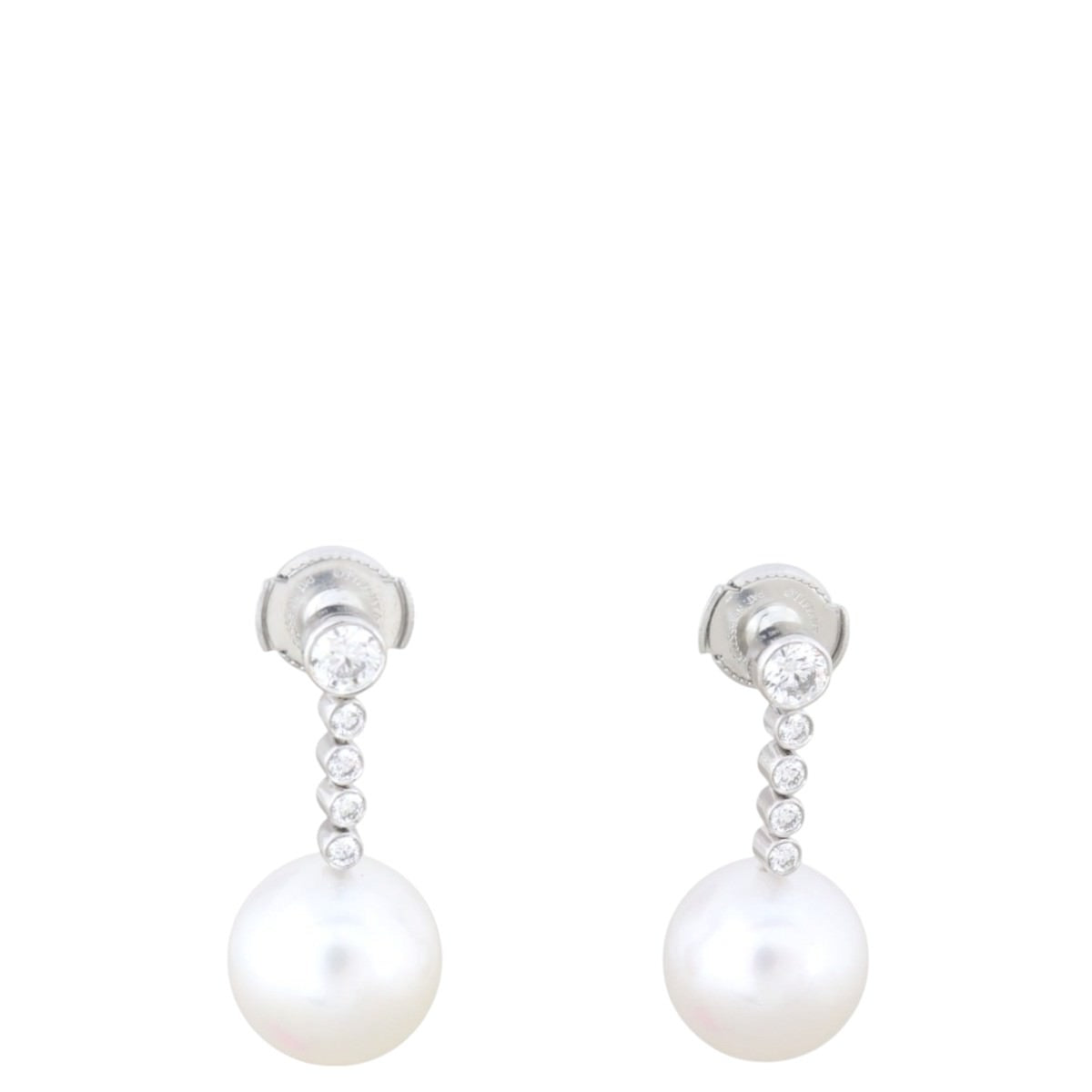 Tiffany & Co Jazz South Sea Pearl Diamond Platinum Earrings