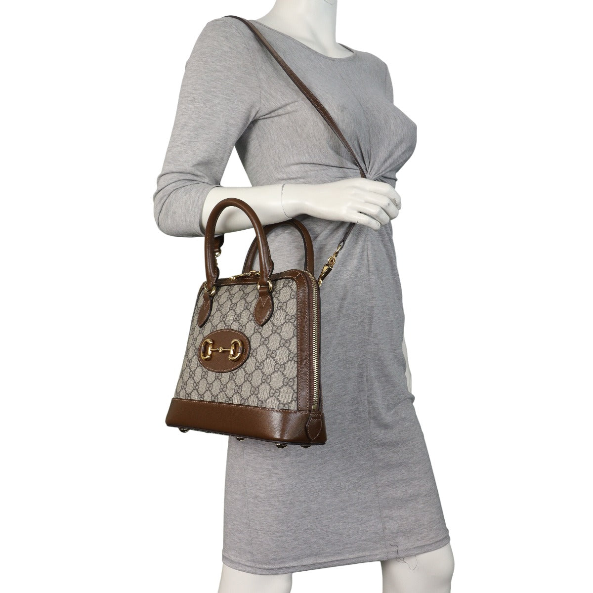 Gucci GG Supreme 1955 Horsebit Top Handle Bag Small