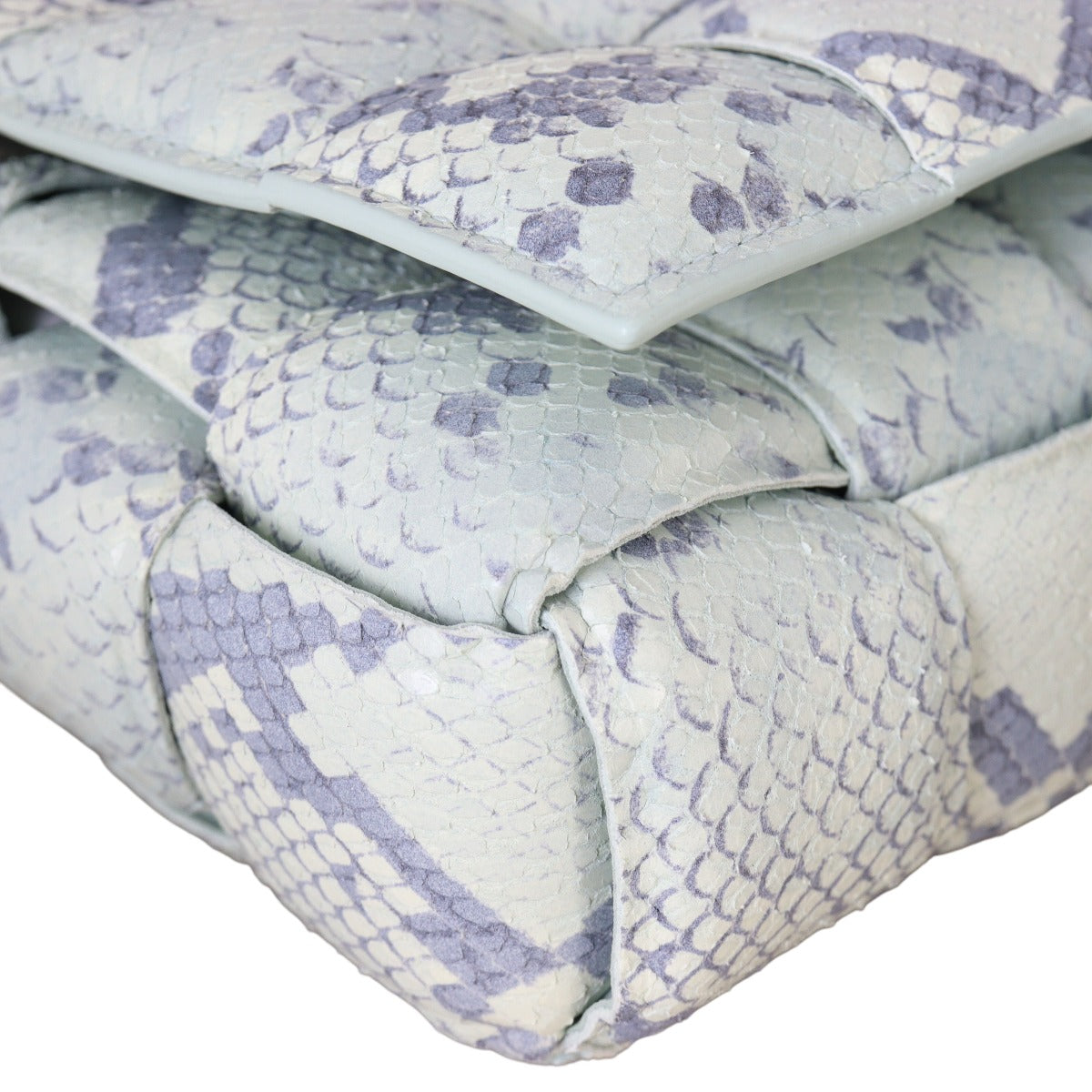 Bottega Veneta Padded Cassette Snakeskin Embossed