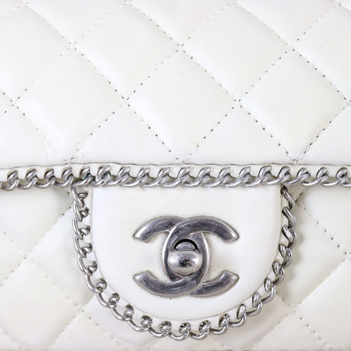 Chanel Chain Trim East West Flap Bag