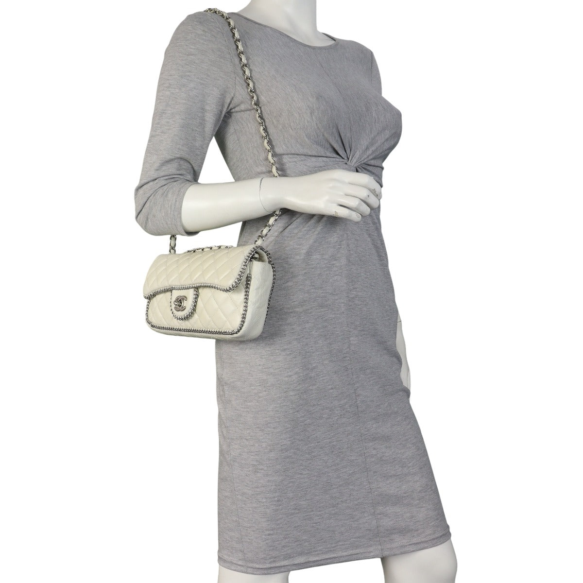 Chanel Chain Trim East West Flap Bag