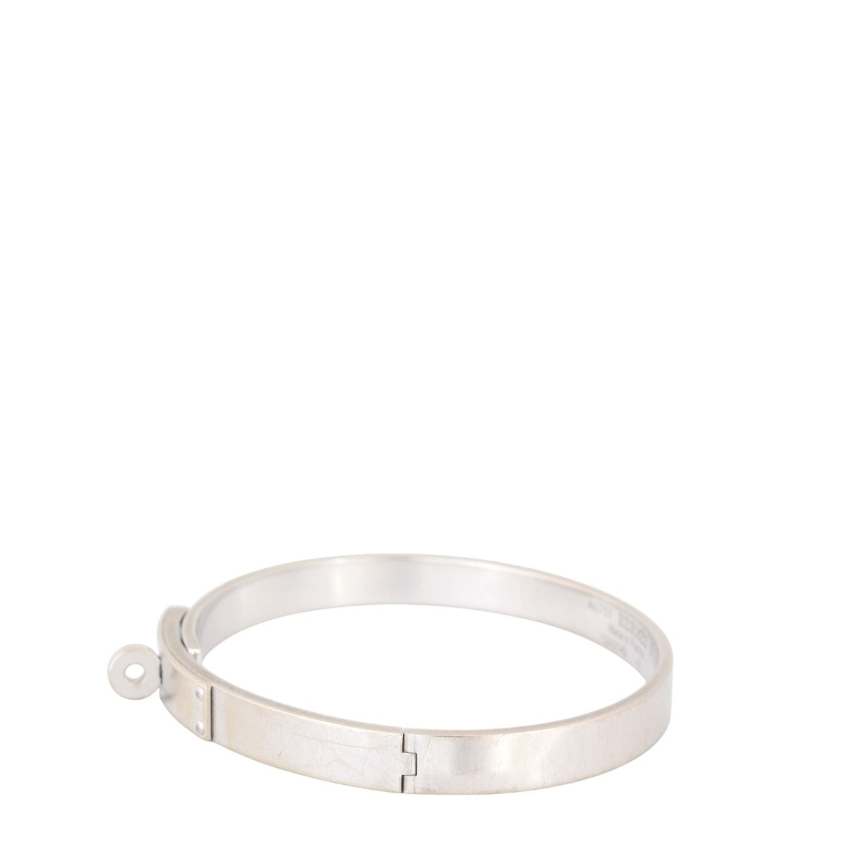 Hermes Kelly 18k White Gold Diamond Bracelet Small