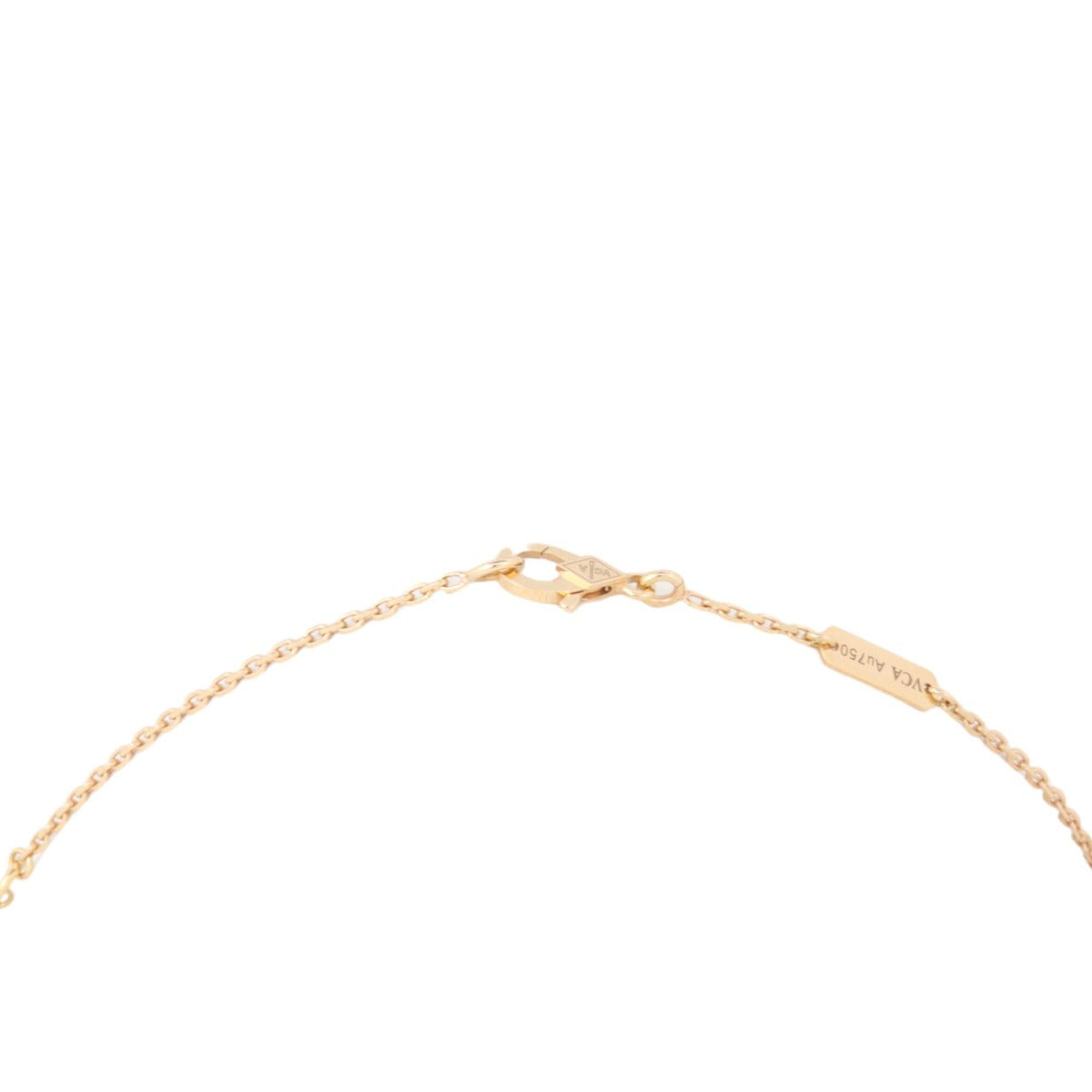 Van Cleef & Arpels Vintage Alhambra Diamond 18k Rose Gold Pendant Necklace