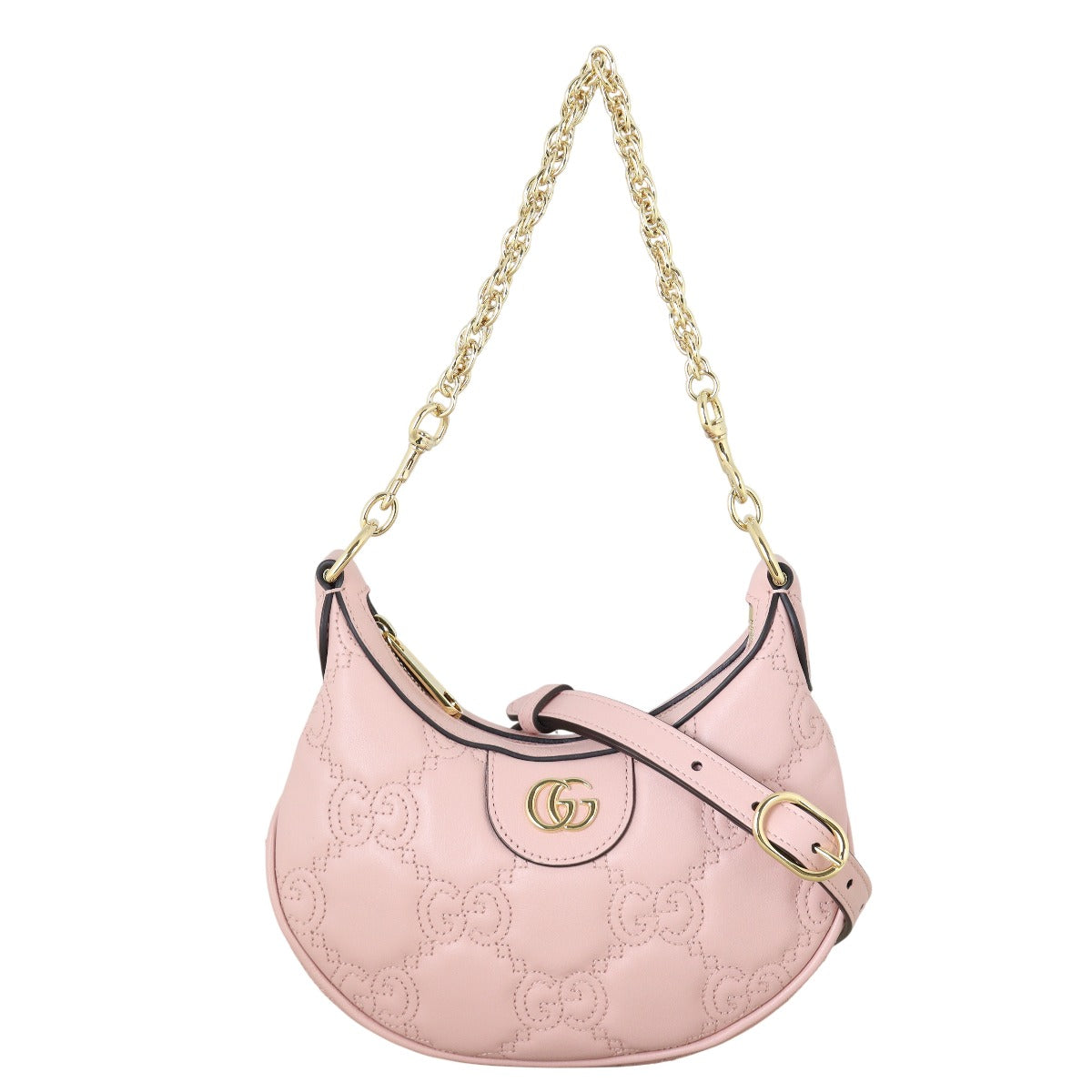 Gucci GG Matelasse Half Moon Mini Hobo