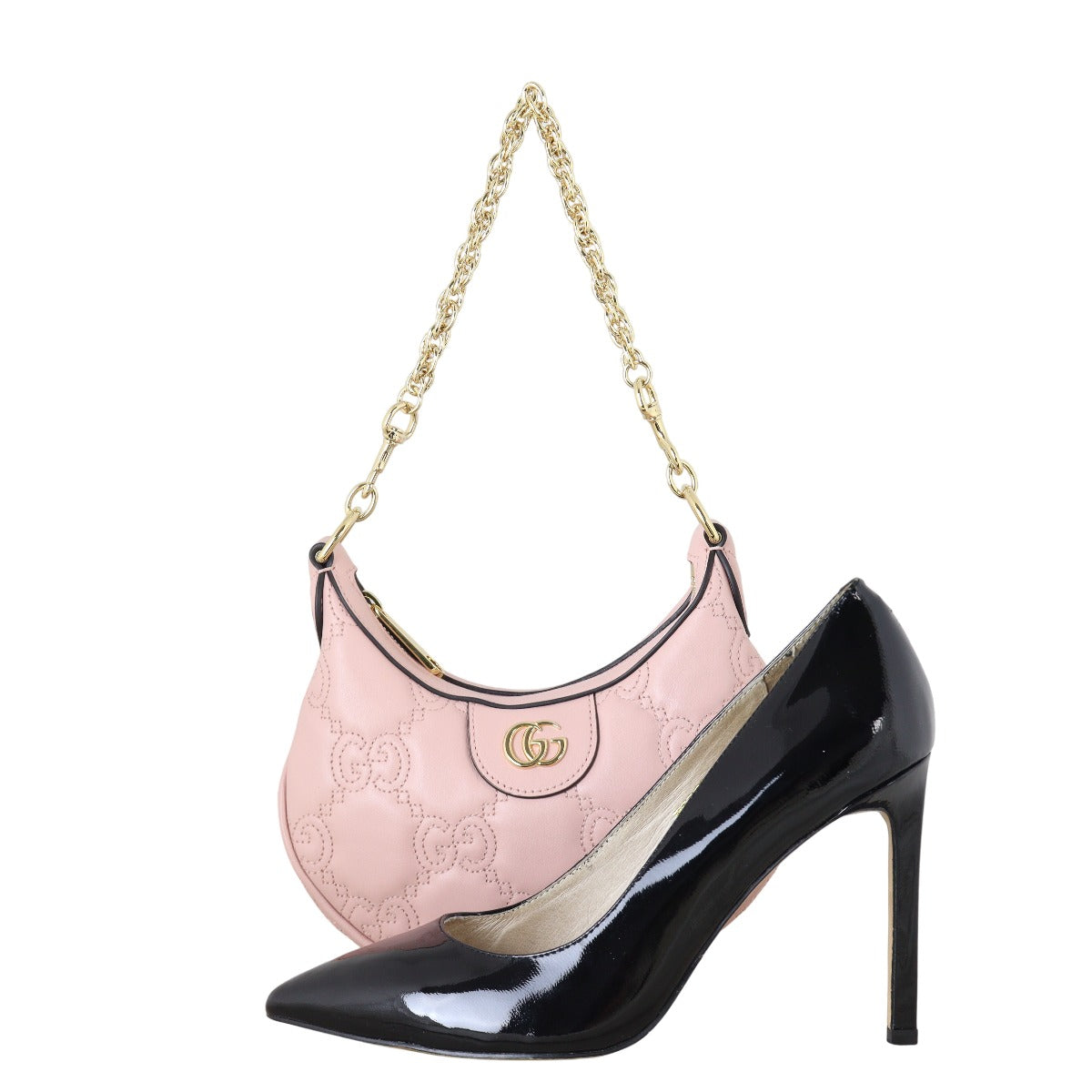Gucci GG Matelasse Half Moon Mini Hobo