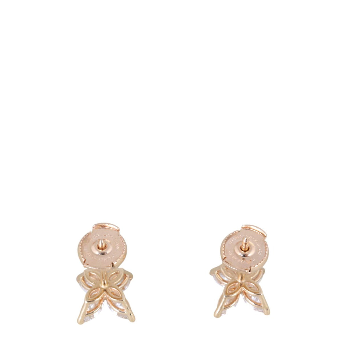 Tiffany & Co Victoria Diamond 18k Rose Gold Earrings Medium