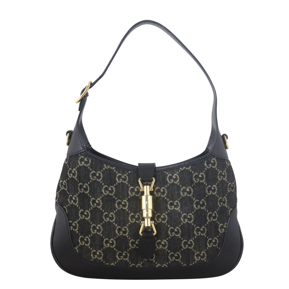 Gucci Jackie 1961 GG Denim Small Hobo