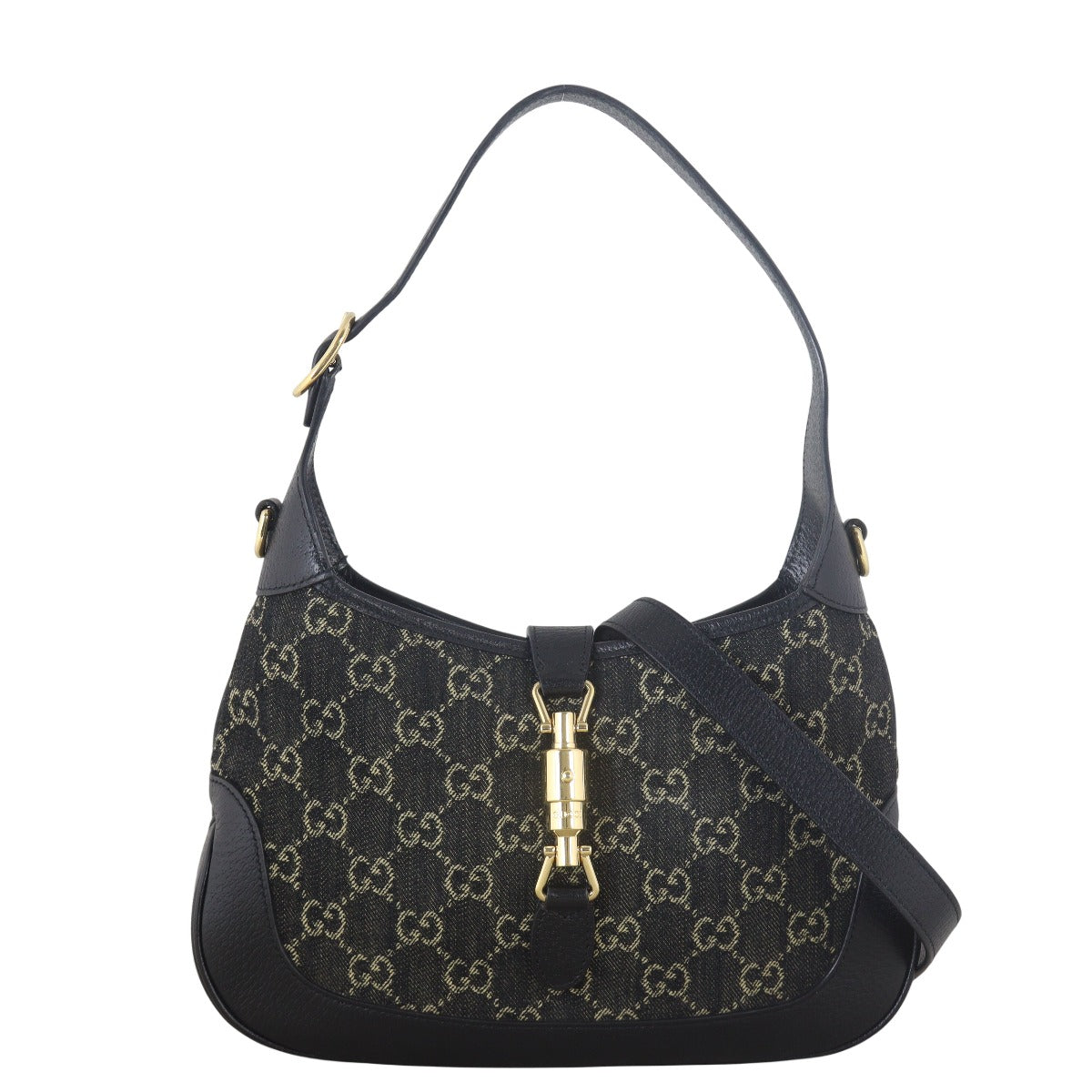 Gucci Jackie 1961 GG Denim Small Hobo