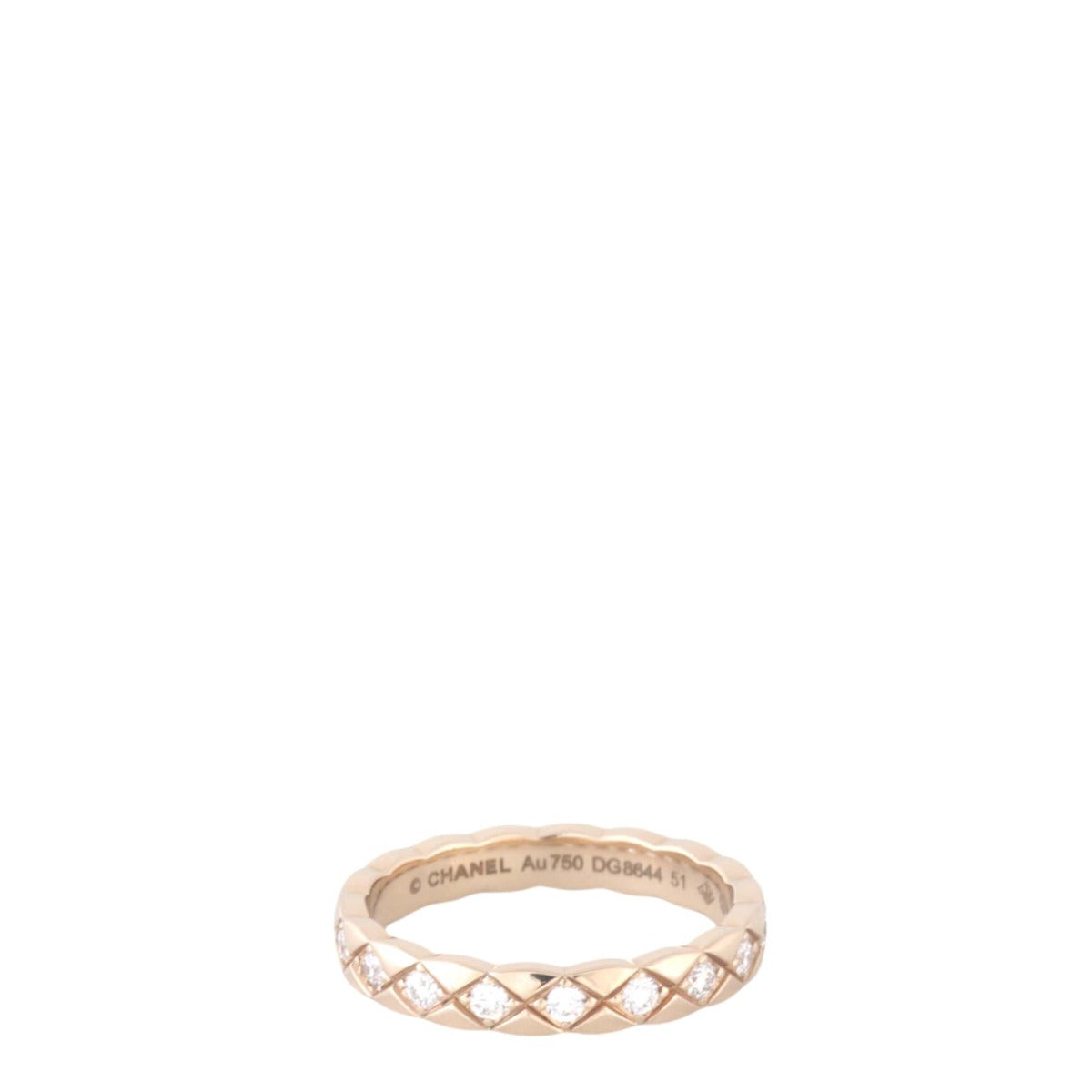 Chanel Coco Crush Diamond Ring 18k Rose Gold Mini