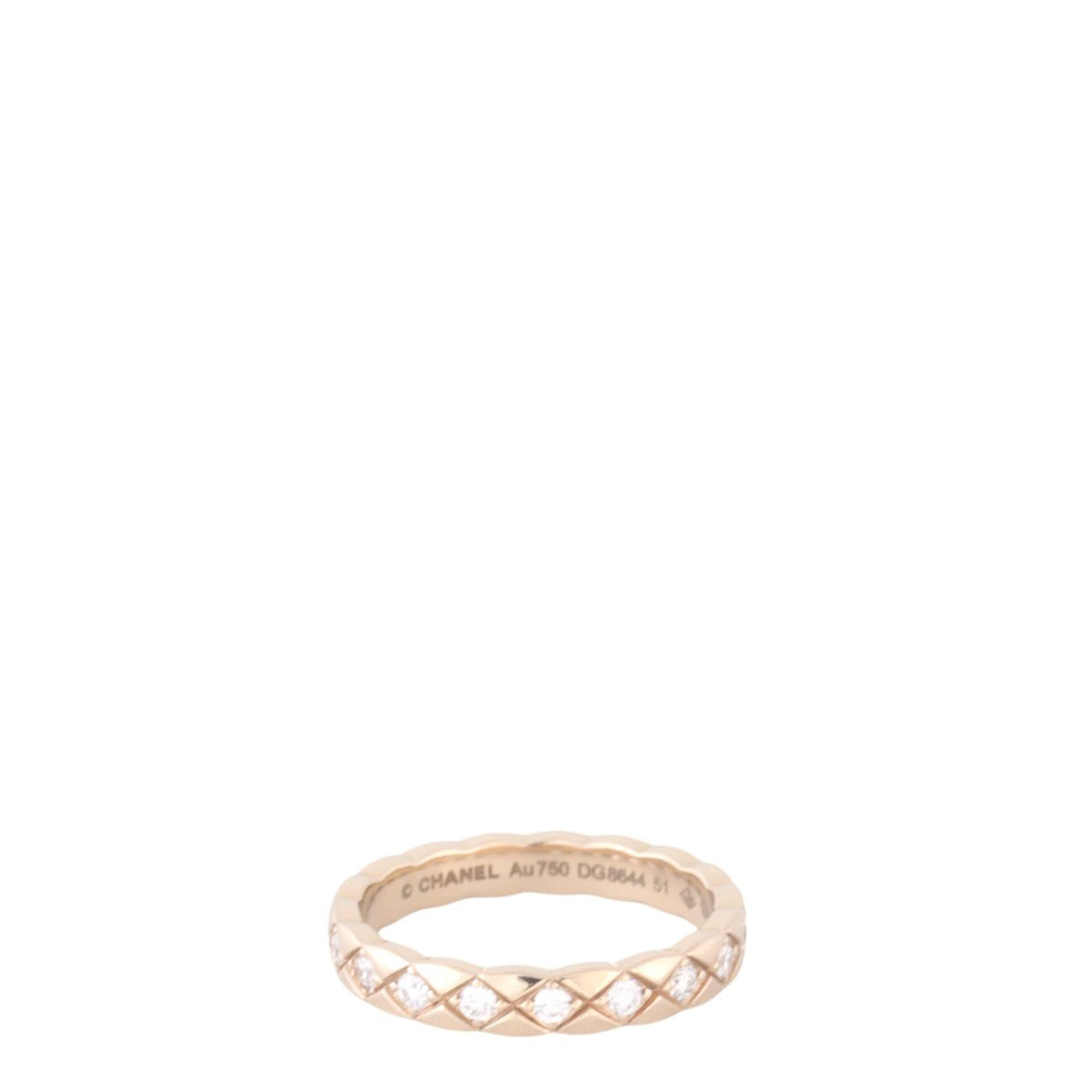 Chanel Coco Crush Diamond Ring 18k Rose Gold Mini