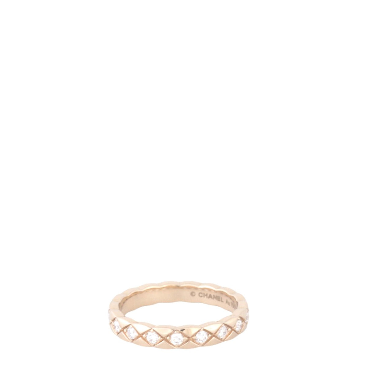 Chanel Coco Crush Diamond Ring 18k Rose Gold Mini
