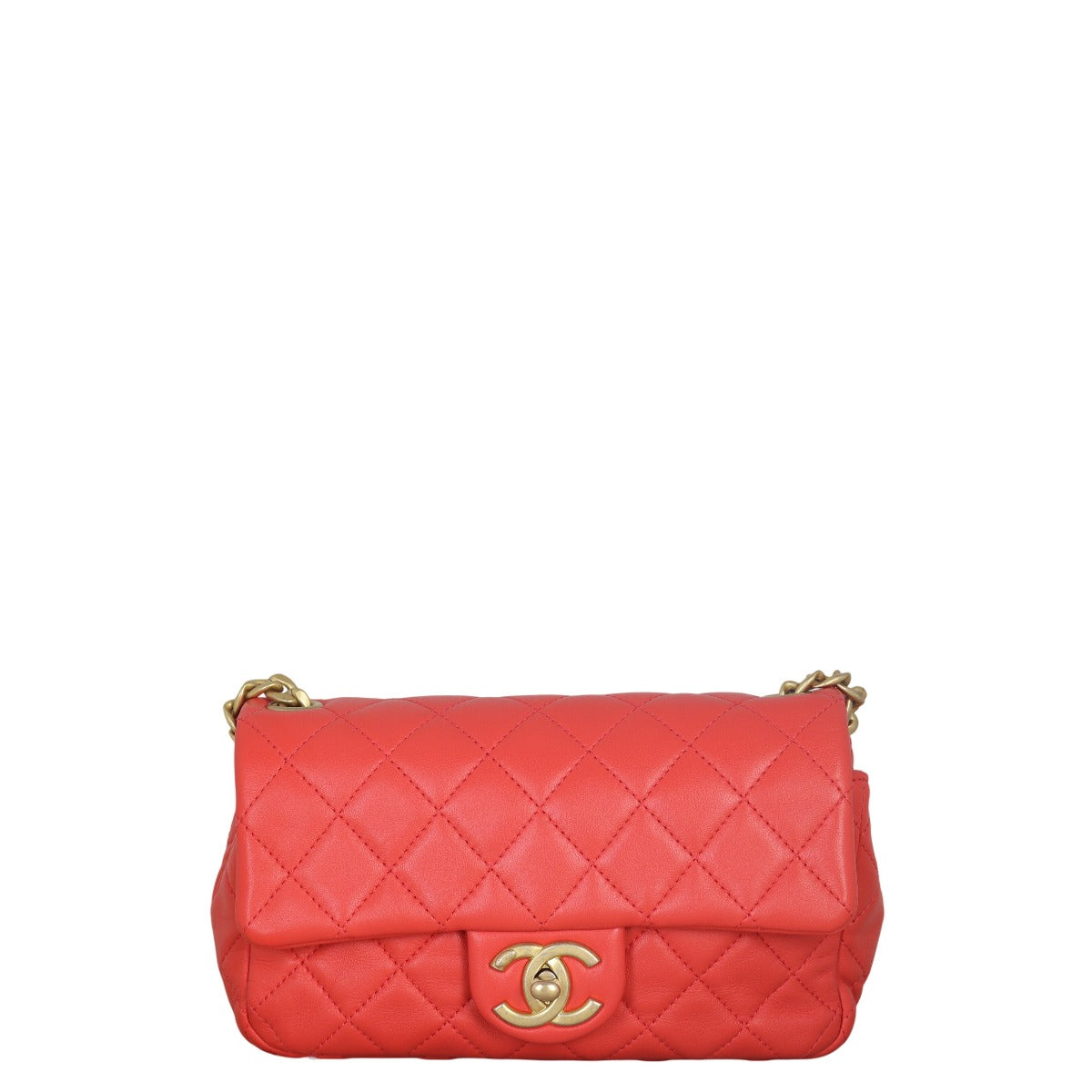 Chanel Pearl Samba Mini Rectangular Flap Bag Lambskin