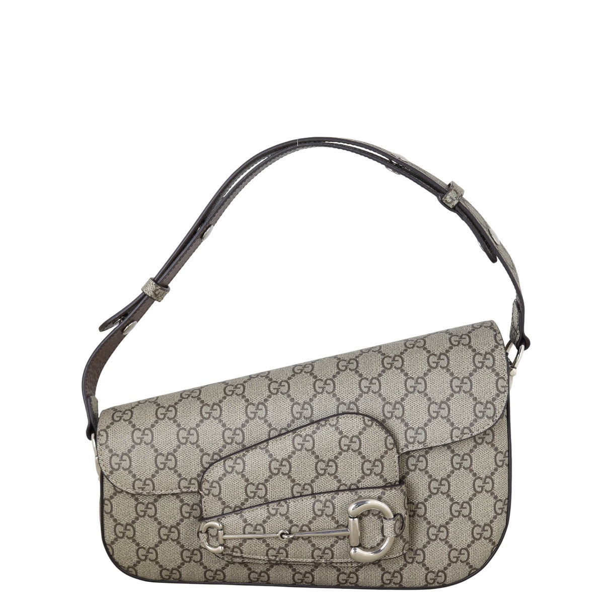 Gucci GG Supreme Horsebit 1955 Asymmetric Shoulder Bag