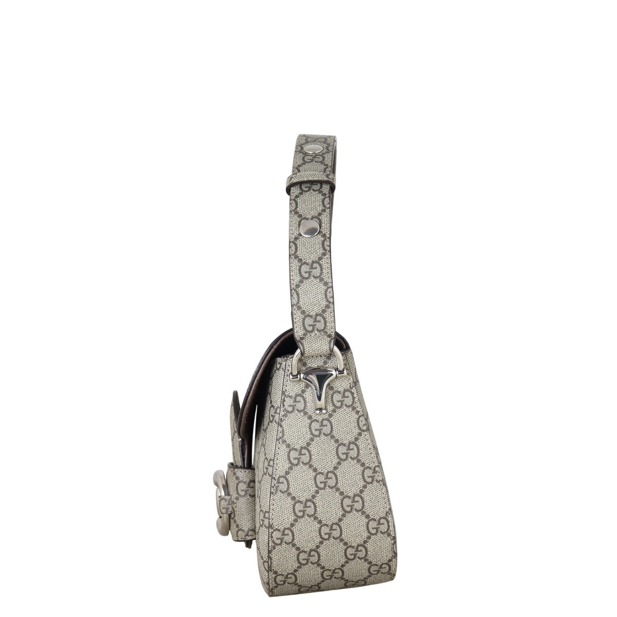 Gucci GG Supreme Horsebit 1955 Asymmetric Shoulder Bag