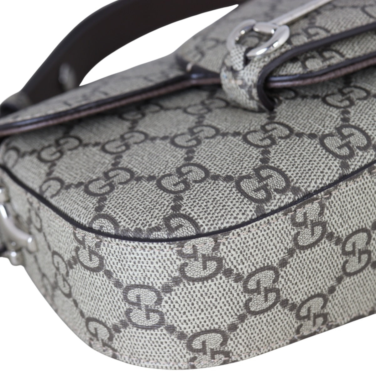 Gucci GG Supreme Horsebit 1955 Asymmetric Shoulder Bag