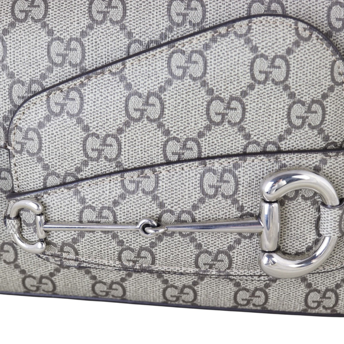 Gucci GG Supreme Horsebit 1955 Asymmetric Shoulder Bag