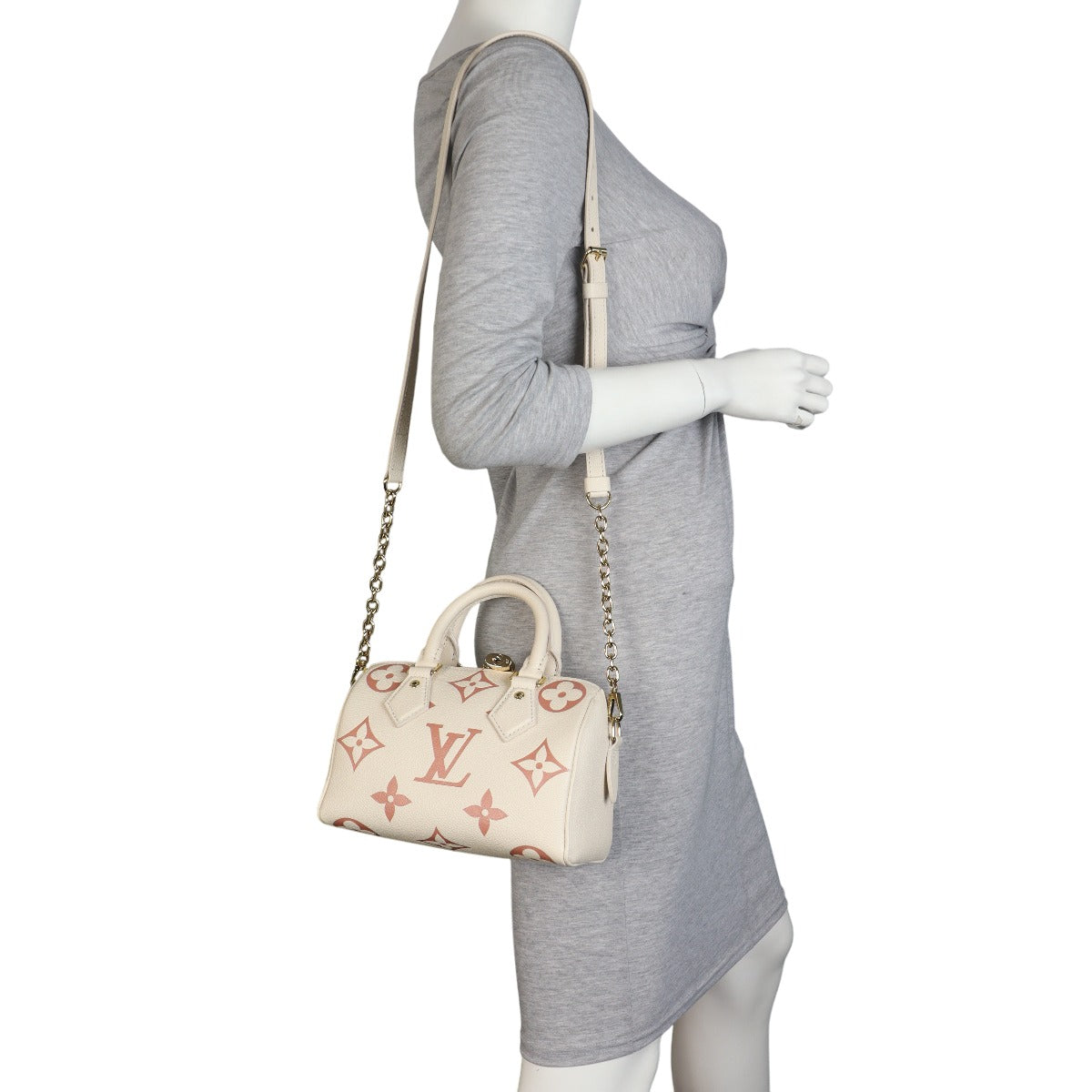 Louis Vuitton Speedy 20 Bandouliere Monogram Empreinte Giant Bicolour