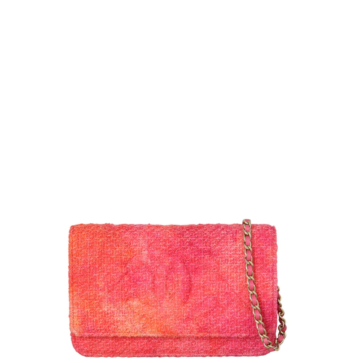 Chanel CC Timeless Wallet on Chain Tweed