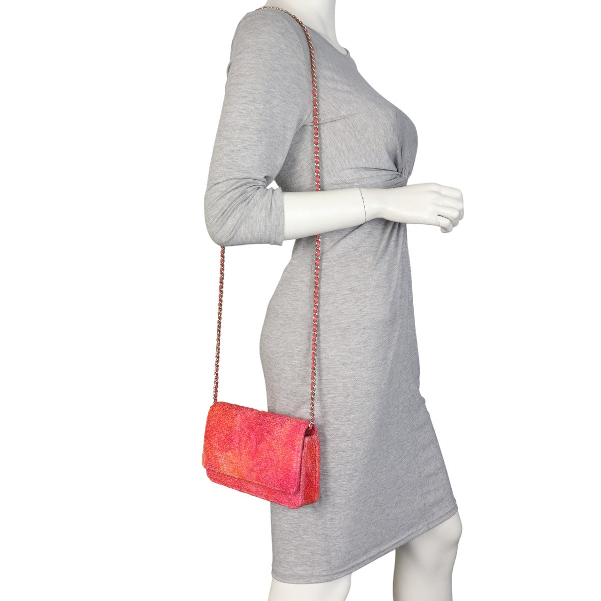 Chanel CC Timeless Wallet on Chain Tweed