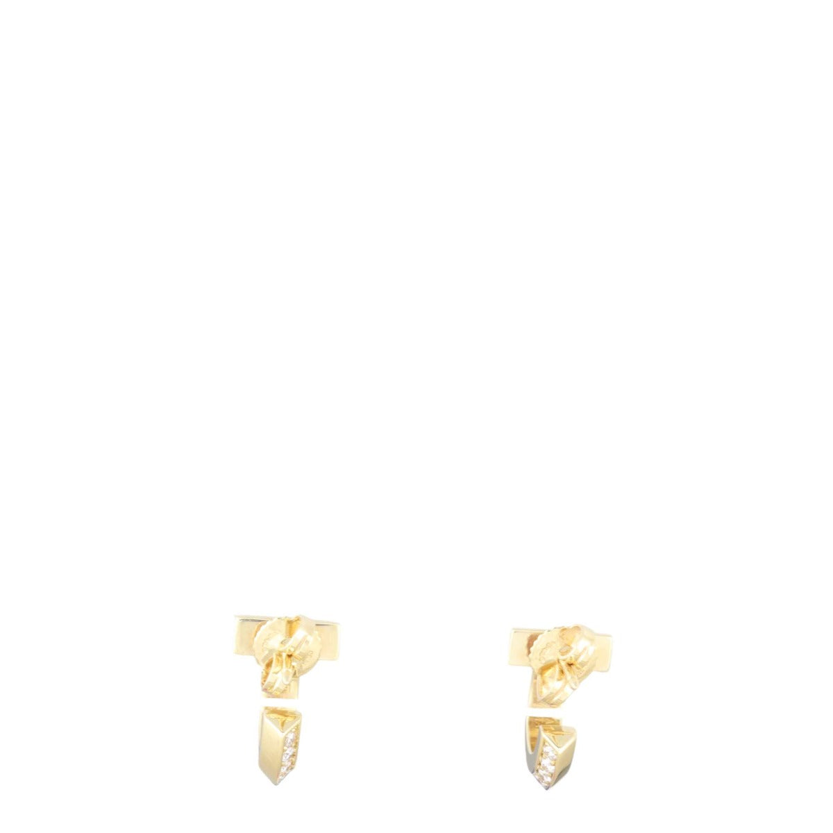 Tiffany & Co T1 Diamond 18k Yellow Gold Hoop Earrings