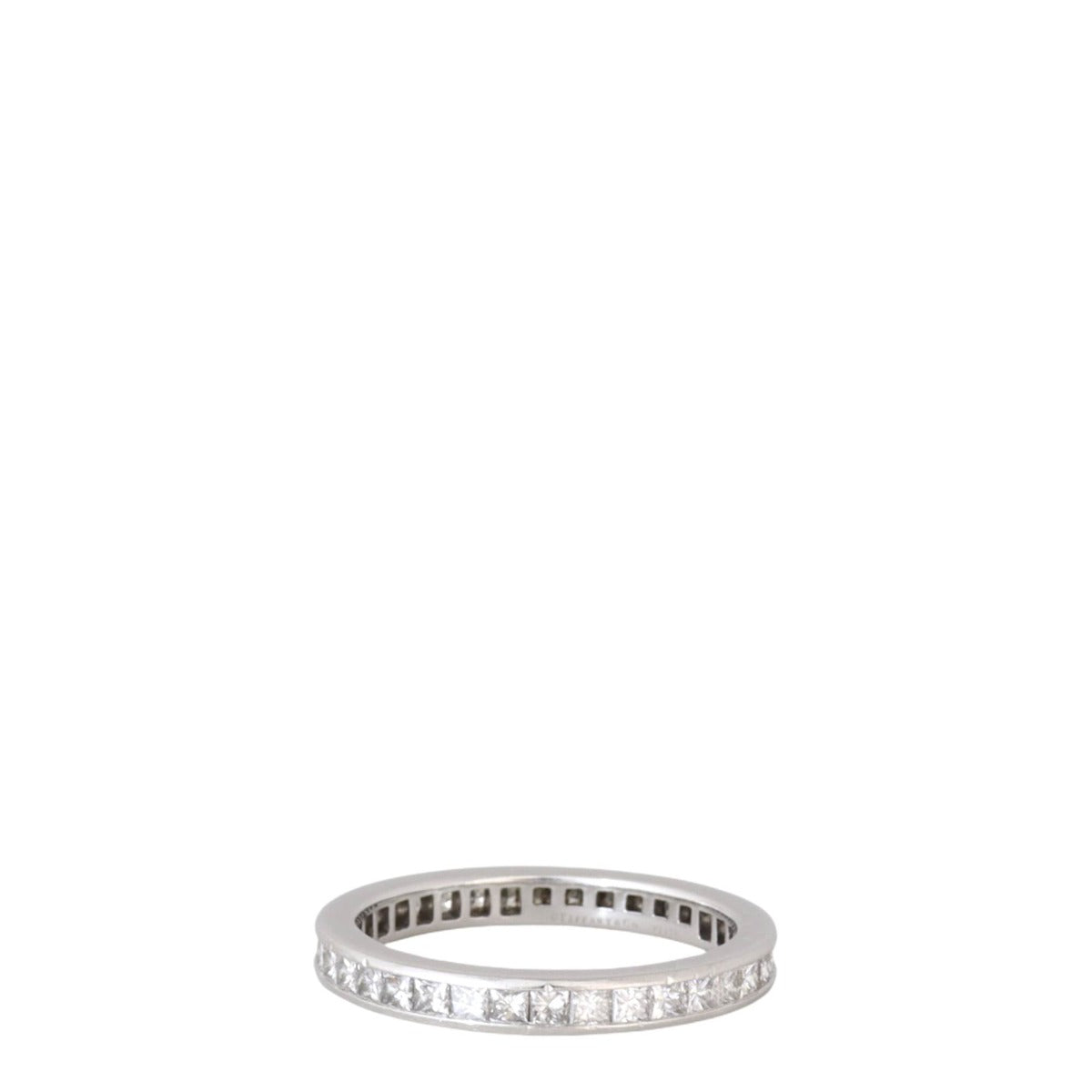 Tiffany & Co Princess Cut Full Circle Diamond Platinum Wedding Band
