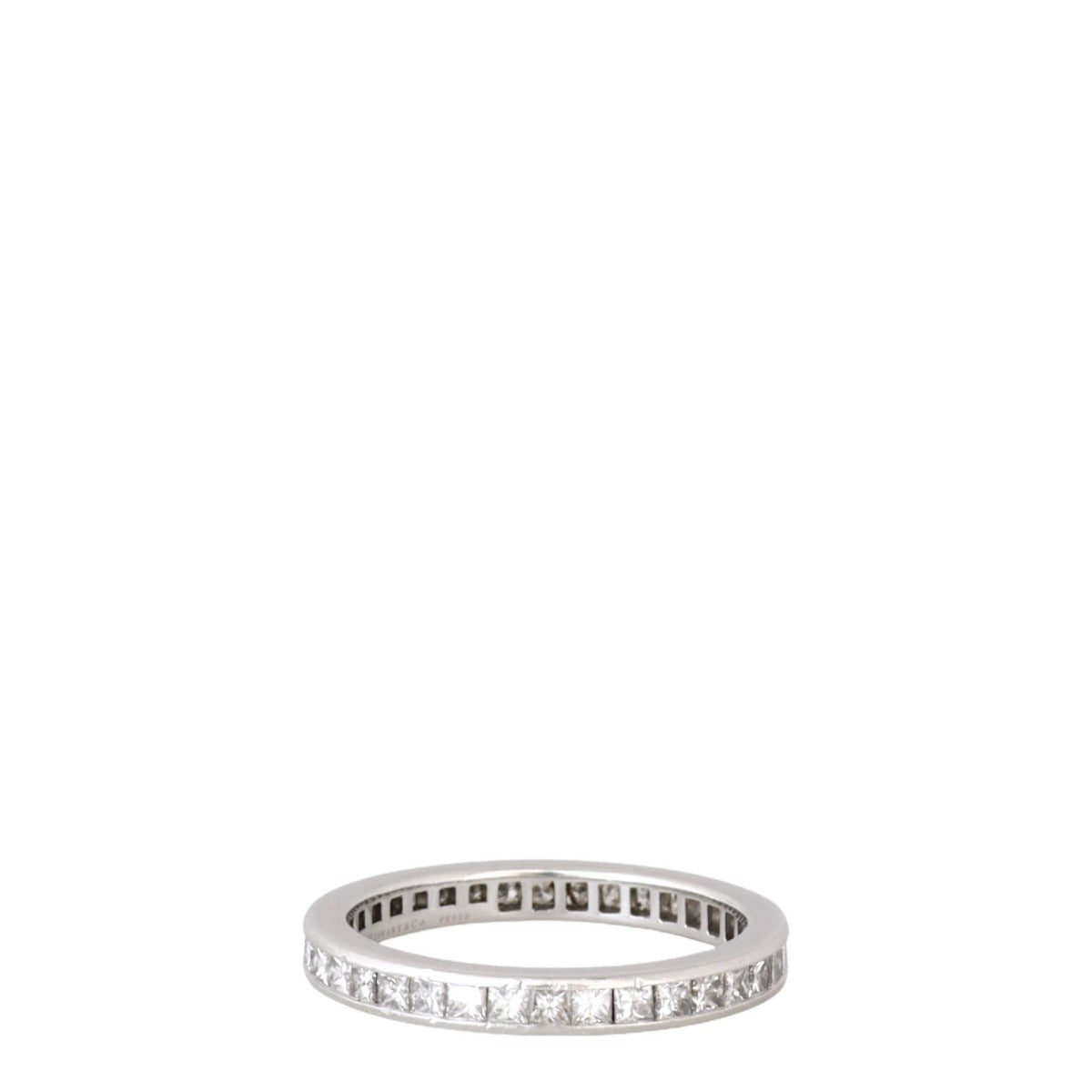 Tiffany & Co Princess Cut Full Circle Diamond Platinum Wedding Band