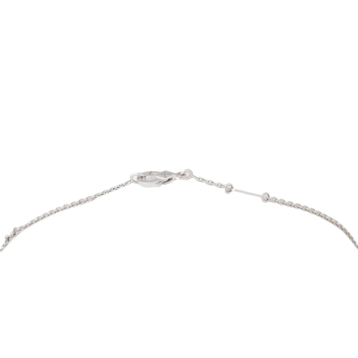 Van Cleef & Arpels Vintage Alhambra Diamond 18k White Gold Pendant Necklace