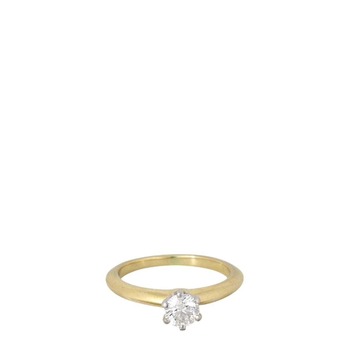 Tiffany & Co Tiffany Setting Solitaire Diamond 18k Yellow Gold Ring