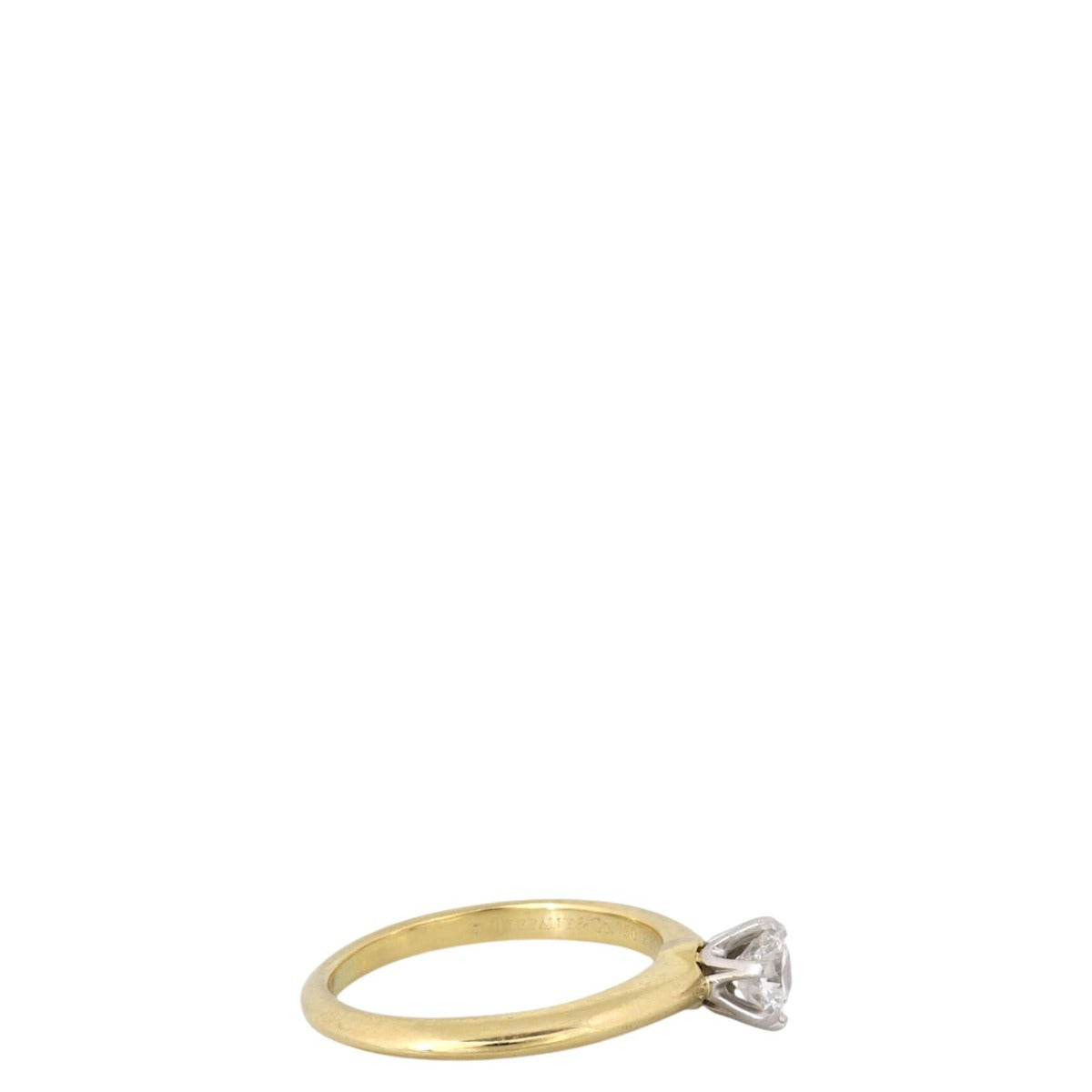 Tiffany & Co Tiffany Setting Solitaire Diamond 18k Yellow Gold Ring
