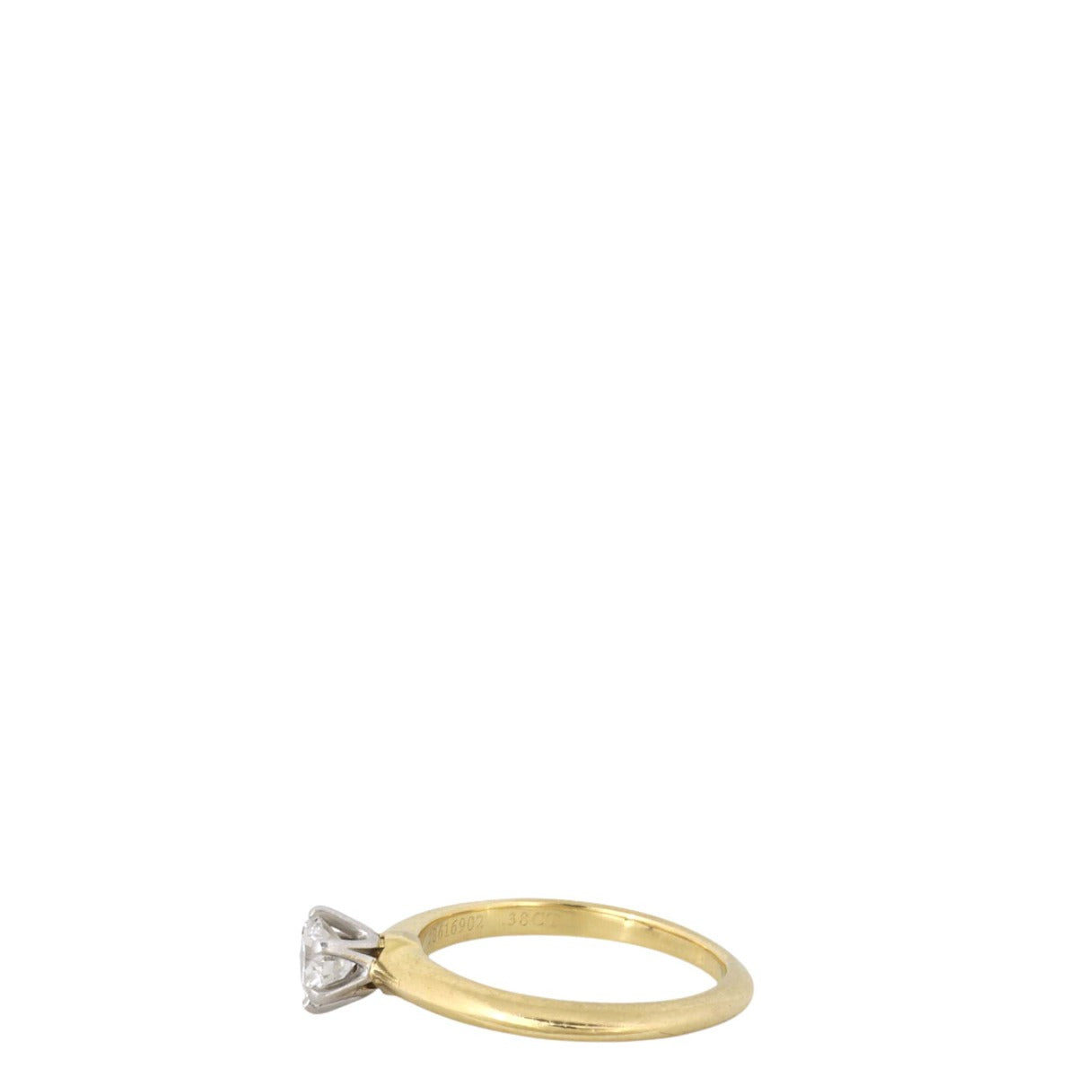 Tiffany & Co Tiffany Setting Solitaire Diamond 18k Yellow Gold Ring
