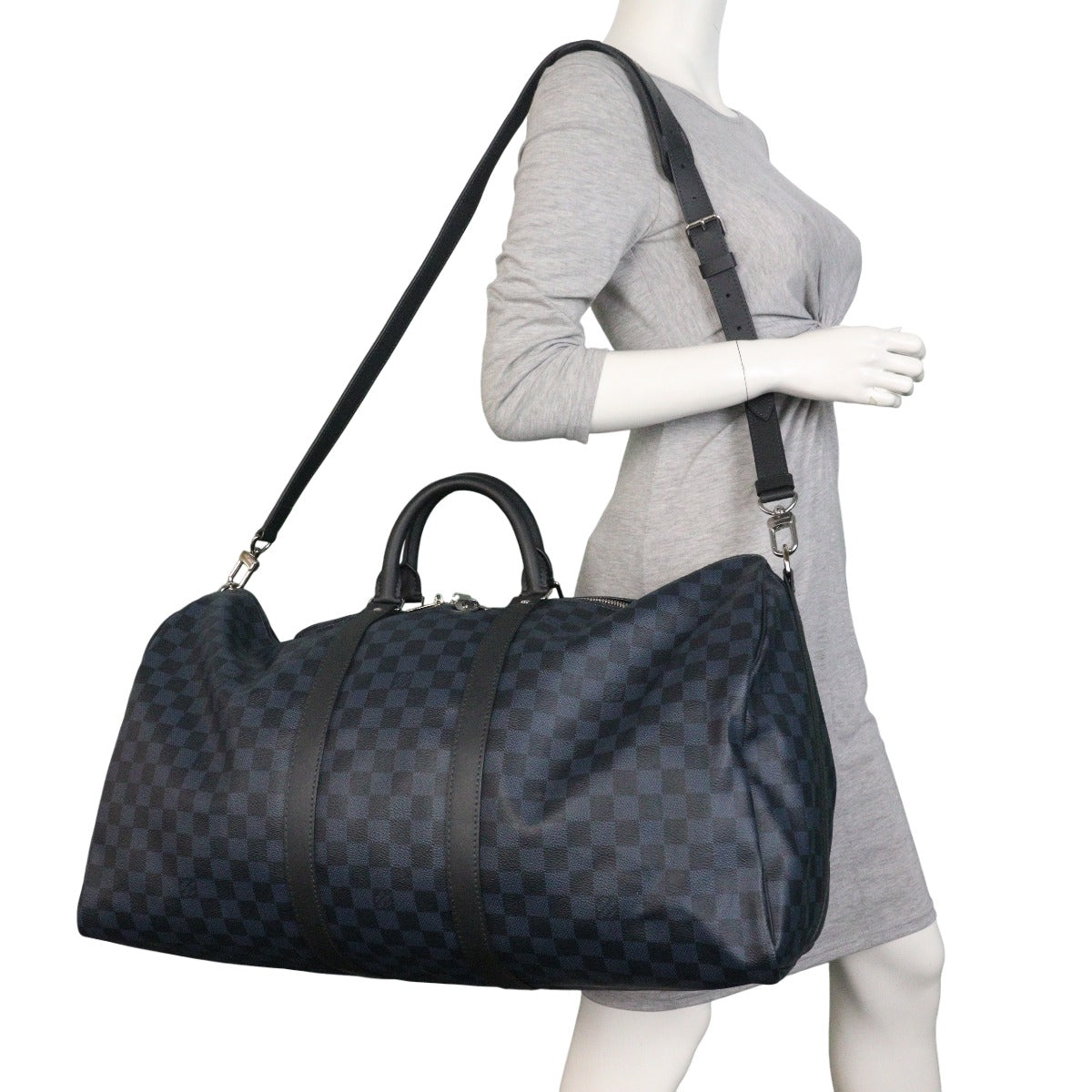 Louis Vuitton Keepall 55 Bandouliere Damier Cobalt
