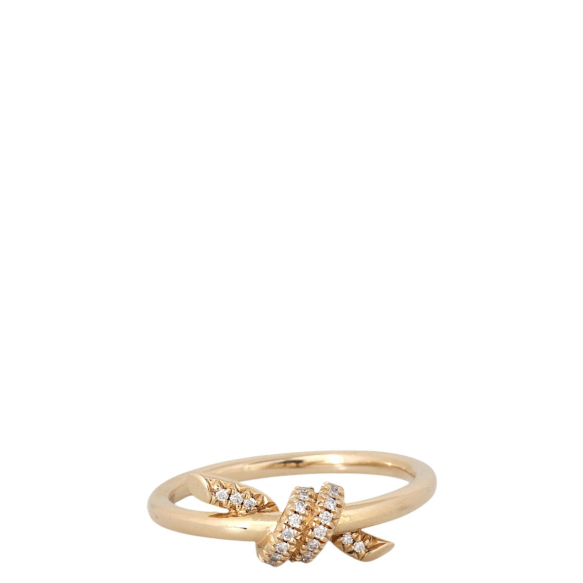 Tiffany & Co Knot 18k Rose Gold Diamond Ring