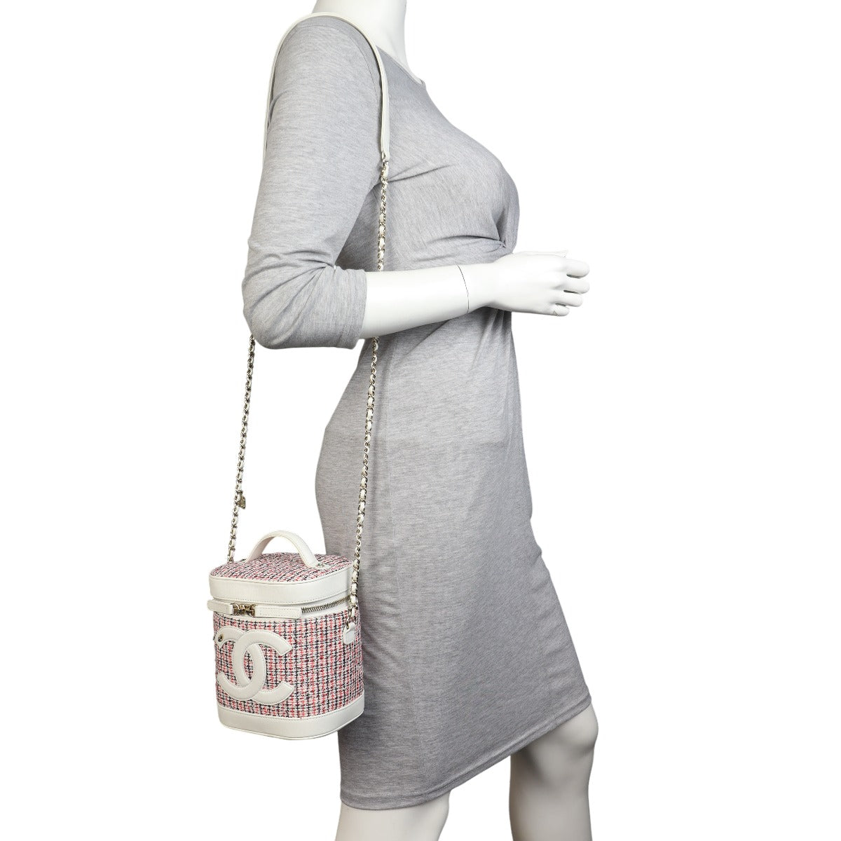 Chanel CC Tweed Vanity Case