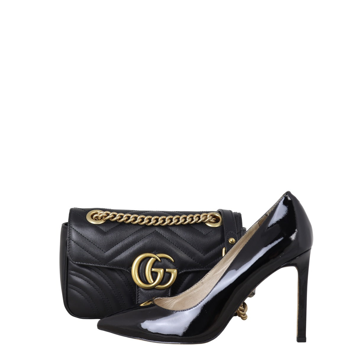 Gucci GG Marmont Matelasse Small Shoulder Bag Black