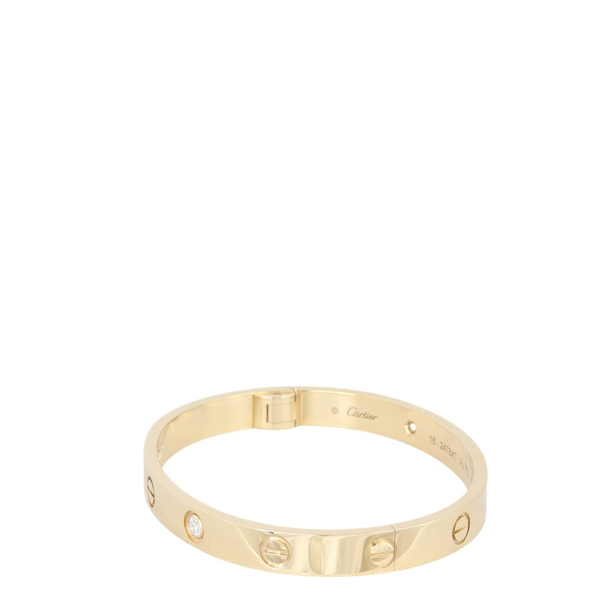 Cartier Love 18k Yellow Gold 4 Diamond Bracelet