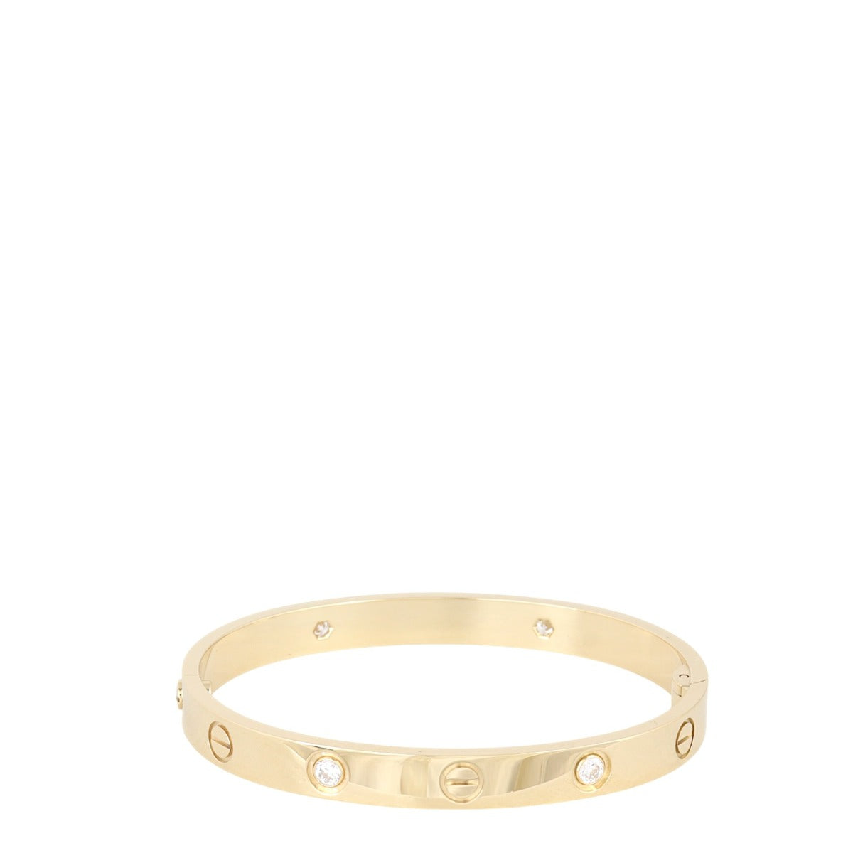 Cartier Love 18k Yellow Gold 4 Diamond Bracelet